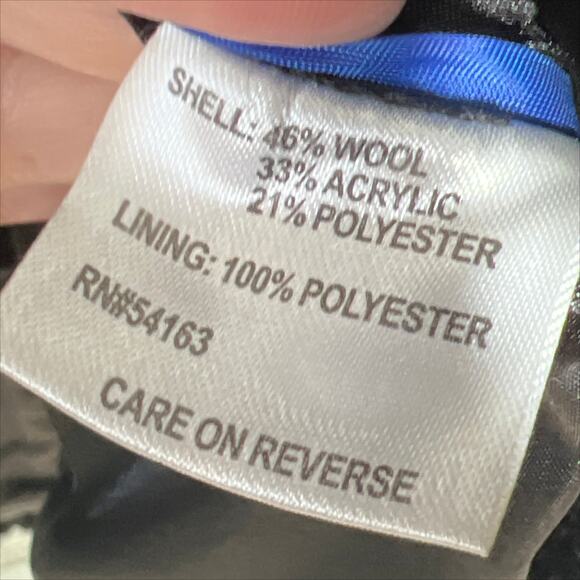 Vintage Calvin Klein Wool Double Breasted Tweed Textured Trench Pea Coat 12 - Picture 7 of 10